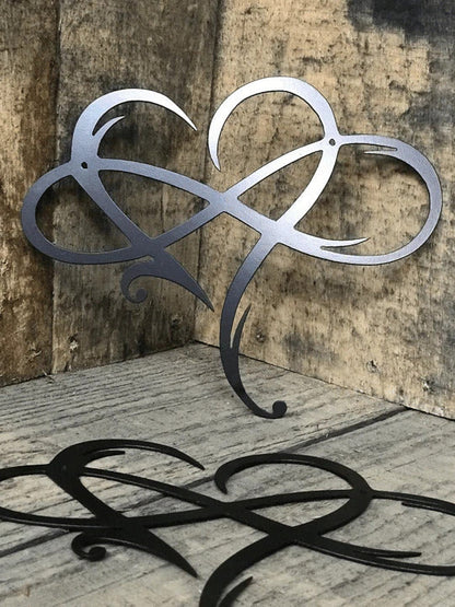 Corazón Infinito - Decoración de Pared de Acero Arte de Metal