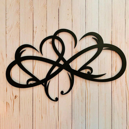 Corazón Infinito - Decoración de Pared de Acero Arte de Metal