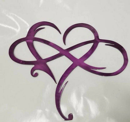Corazón Infinito - Decoración de Pared de Acero Arte de Metal