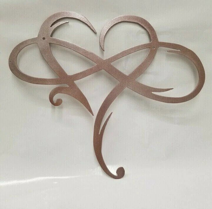 Corazón Infinito - Decoración de Pared de Acero Arte de Metal