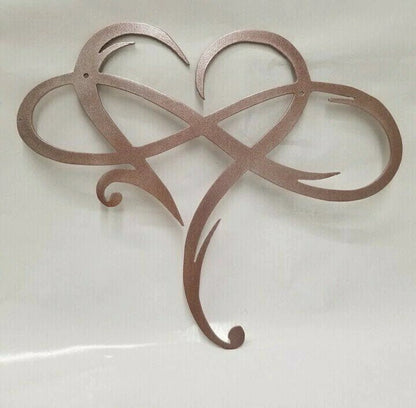 Corazón Infinito - Decoración de Pared de Acero Arte de Metal