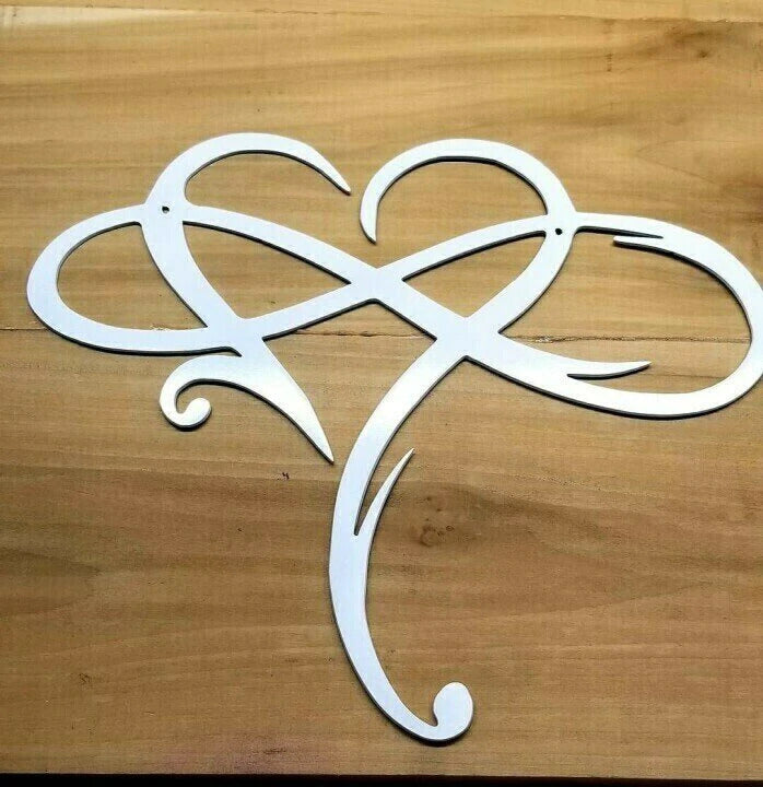 Corazón Infinito - Decoración de Pared de Acero Arte de Metal
