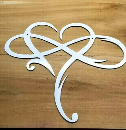 Corazón Infinito - Decoración de Pared de Acero Arte de Metal