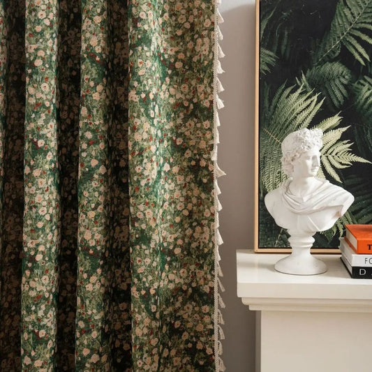 Cortina de Borlas Floral Ditsy Noveau
