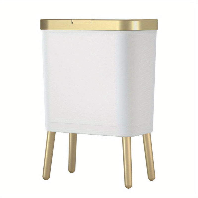 Cubierta de Olores de 15L con Patas Elevadas | Elegante Papelera para Cocina, Sala y Baño