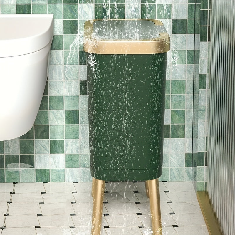 Cubierta de Olores de 15L con Patas Elevadas | Elegante Papelera para Cocina, Sala y Baño