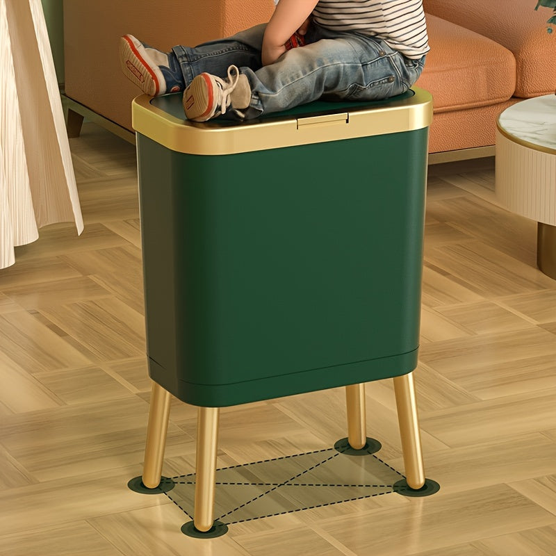 Cubierta de Olores de 15L con Patas Elevadas | Elegante Papelera para Cocina, Sala y Baño