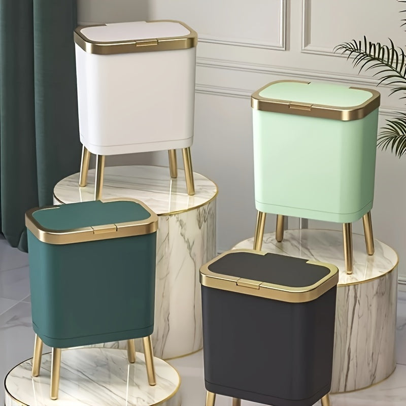 Cubierta de Olores de 15L con Patas Elevadas | Elegante Papelera para Cocina, Sala y Baño