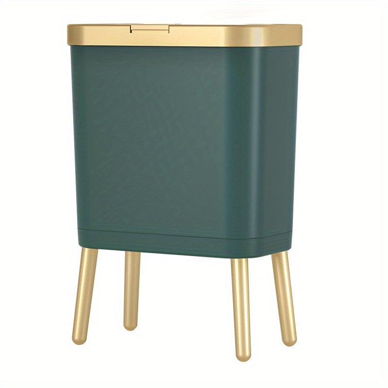 Cubierta de Olores de 15L con Patas Elevadas | Elegante Papelera para Cocina, Sala y Baño