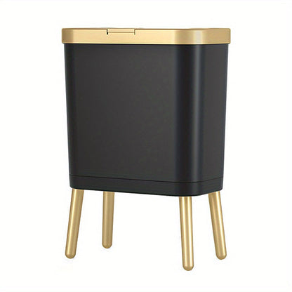 Cubierta de Olores de 15L con Patas Elevadas | Elegante Papelera para Cocina, Sala y Baño