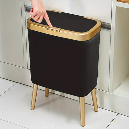 Cubierta de Olores de 15L con Patas Elevadas | Elegante Papelera para Cocina, Sala y Baño
