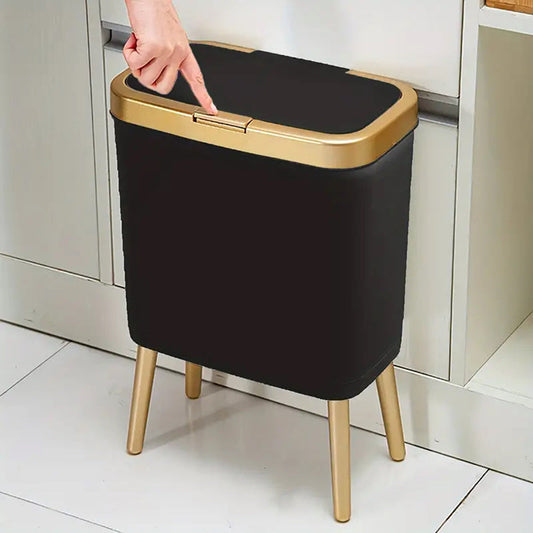 Cubierta de Olores de 15L con Patas Elevadas | Elegante Papelera para Cocina, Sala y Baño