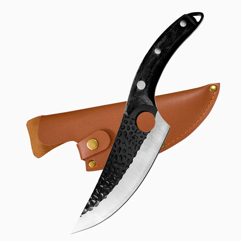 Cuchillo de cocina japonés artesanal con control de precisión