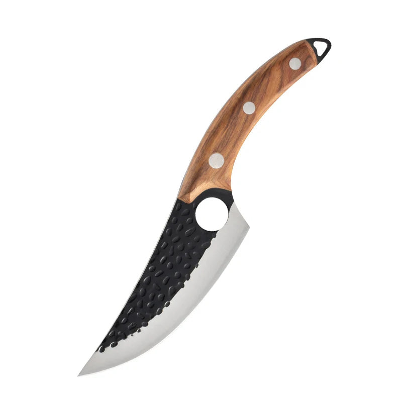 Cuchillo de cocina japonés artesanal con control de precisión
