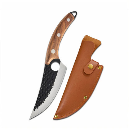 Cuchillo de cocina japonés artesanal con control de precisión