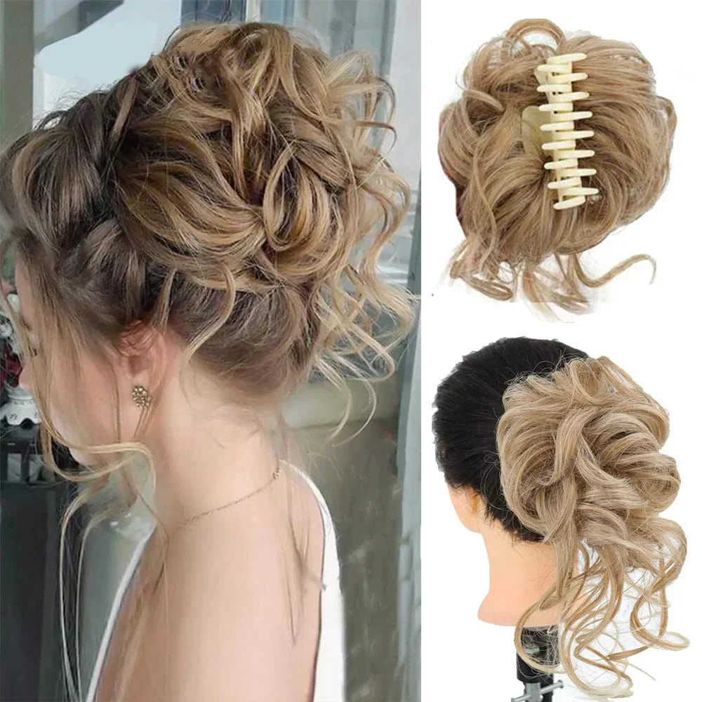 CurlyBun: Clip de cabello en moño rizado instantáneo
