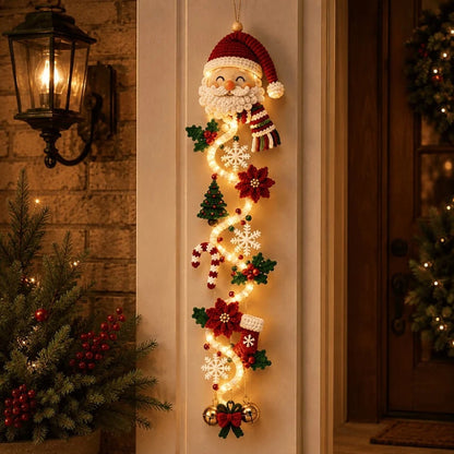 Decoración navideña - Colgante para puerta luminoso con cálido brillo LED