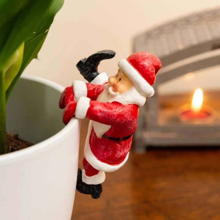 Decoración para plantas con figura de muñeco de nieve de estilo festivo