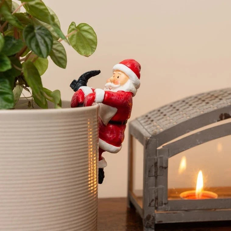 Decoración para plantas con figura de muñeco de nieve de estilo festivo