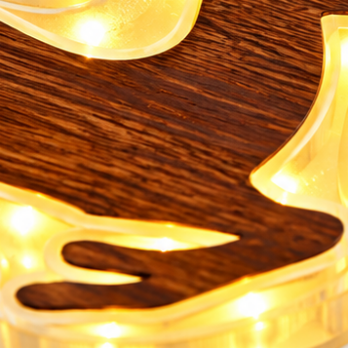 Decoraciones de pared navideñas 3D autoadhesivas con luz LED