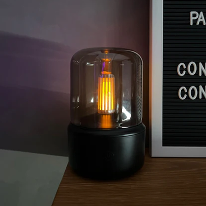 Difusor LED Moderno con Efecto Llama y Aceites Esenciales