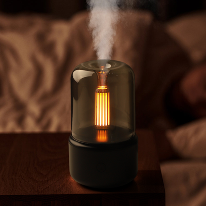 Difusor LED Moderno con Efecto Llama y Aceites Esenciales