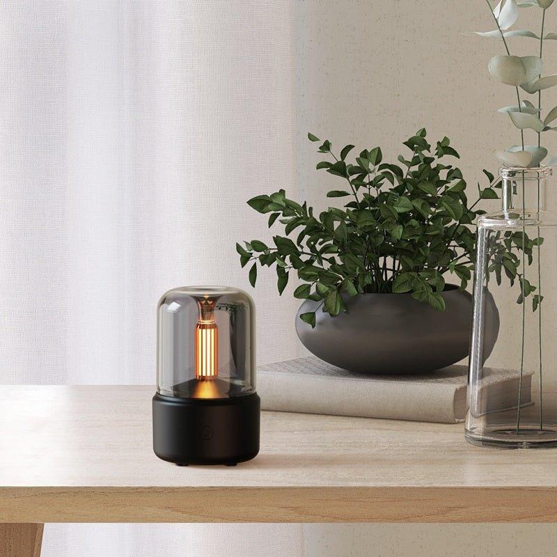 Difusor LED Moderno con Efecto Llama y Aceites Esenciales