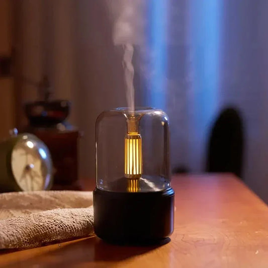 Difusor LED Moderno con Efecto Llama y Aceites Esenciales