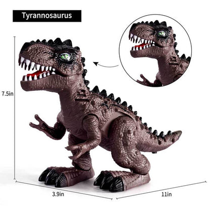 Dinosaurio de juguete electrónico que camina con luces y sonidos para niños
