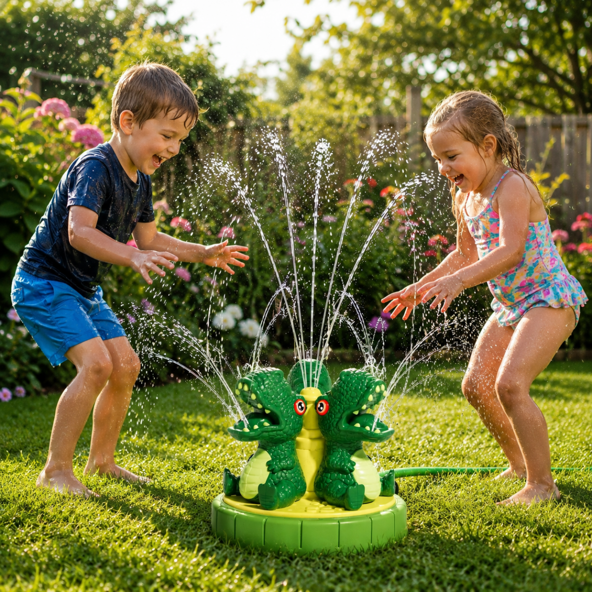 DINOSPLASH – Aspersor de Agua Interactivo de Dinosaurio para Diversión en Verano