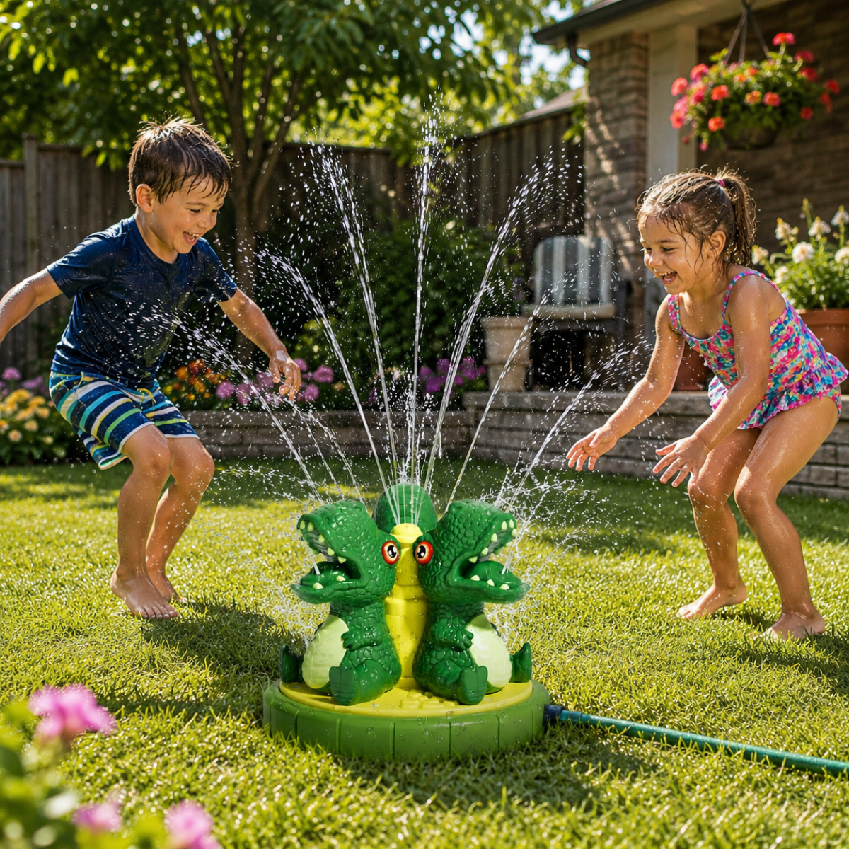 DINOSPLASH – Aspersor de Agua Interactivo de Dinosaurio para Diversión en Verano