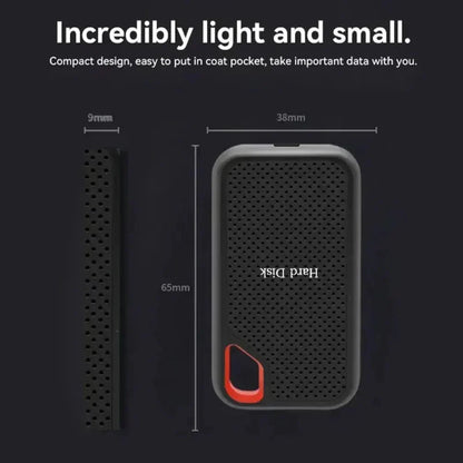 Disco duro SSD externo portátil de alta velocidad para transferencia de datos y almacenamiento resistente a golpes