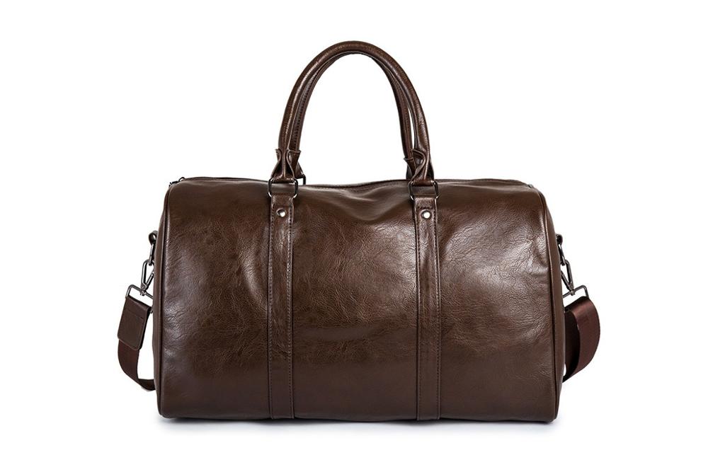 Duffel de Viaje de Gran Capacidad en Cuero – Bolsa de Mano Ligera y Duradera