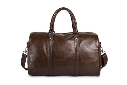 Duffel de Viaje de Gran Capacidad en Cuero – Bolsa de Mano Ligera y Duradera