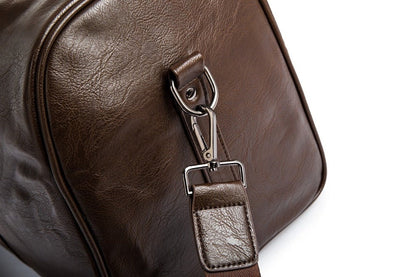 Duffel de Viaje de Gran Capacidad en Cuero – Bolsa de Mano Ligera y Duradera