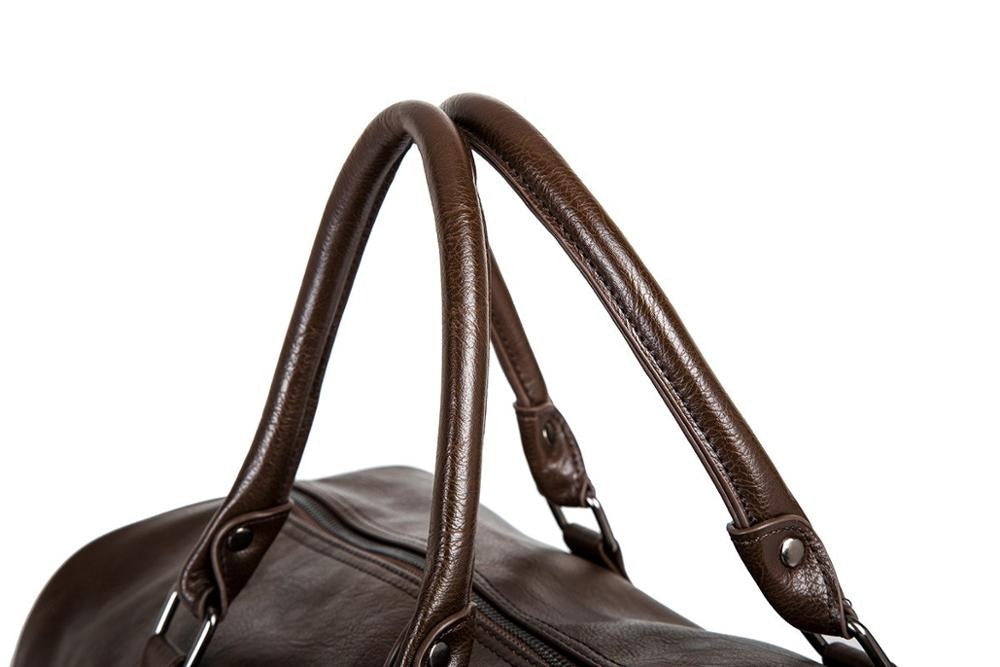 Duffel de Viaje de Gran Capacidad en Cuero – Bolsa de Mano Ligera y Duradera