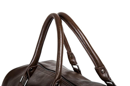 Duffel de Viaje de Gran Capacidad en Cuero – Bolsa de Mano Ligera y Duradera