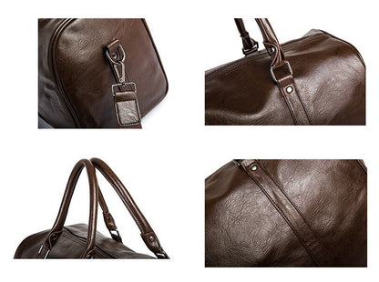 Duffel de Viaje de Gran Capacidad en Cuero – Bolsa de Mano Ligera y Duradera