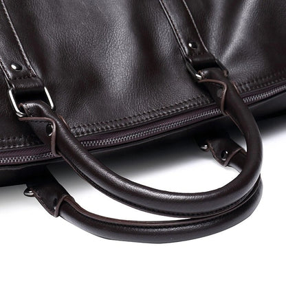 Duffel de Viaje de Gran Capacidad en Cuero – Bolsa de Mano Ligera y Duradera