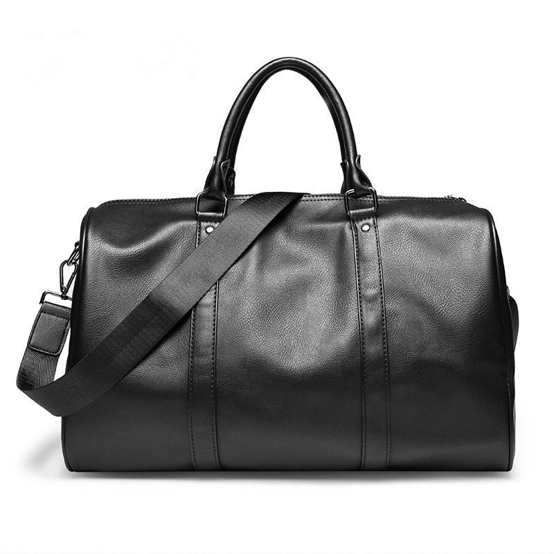 Duffel de Viaje de Gran Capacidad en Cuero – Bolsa de Mano Ligera y Duradera