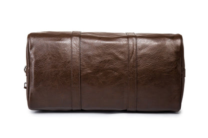 Duffel de Viaje de Gran Capacidad en Cuero – Bolsa de Mano Ligera y Duradera