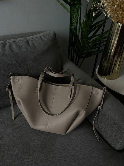 Elegante Bolsa Tote de Cuero de Gran Capacidad
