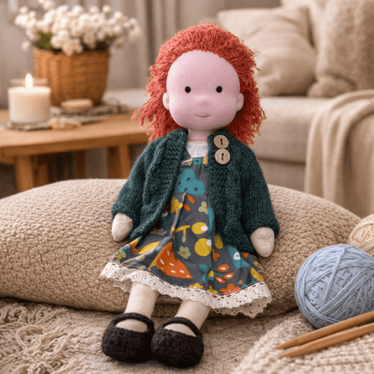 ELORA – Muñeca Waldorf Hecha a Mano de Algodón para Juego Creativo