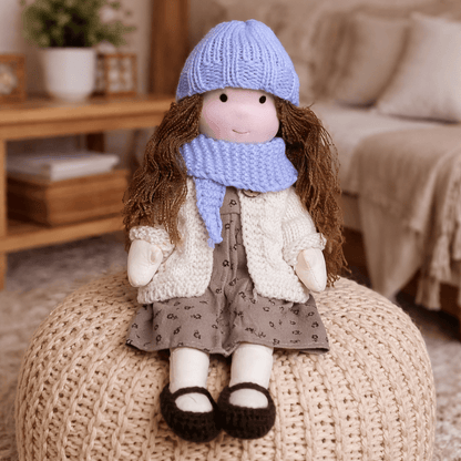 ELORA – Muñeca Waldorf Hecha a Mano de Algodón para Juego Creativo