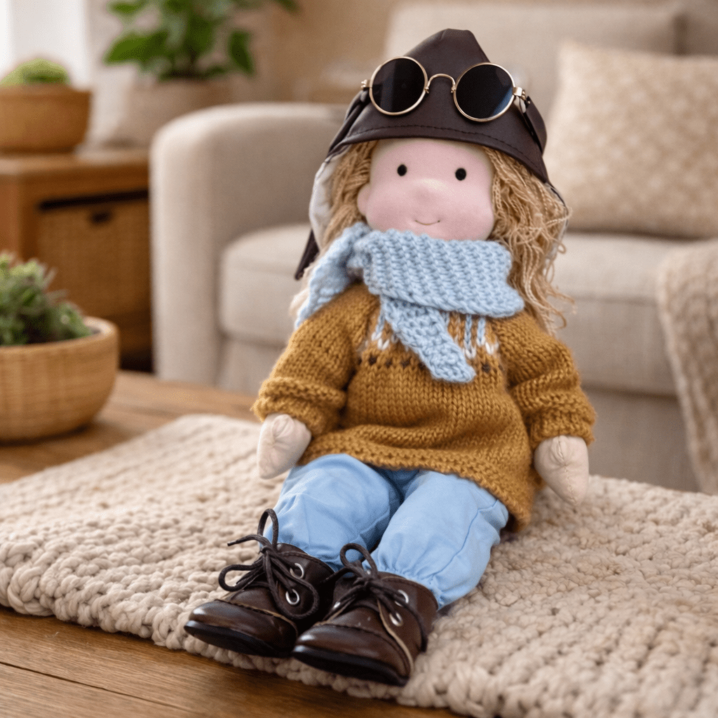 ELORA – Muñeca Waldorf Hecha a Mano de Algodón para Juego Creativo
