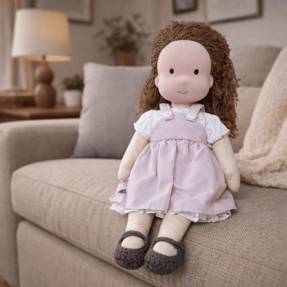 ELORA – Muñeca Waldorf Hecha a Mano de Algodón para Juego Creativo
