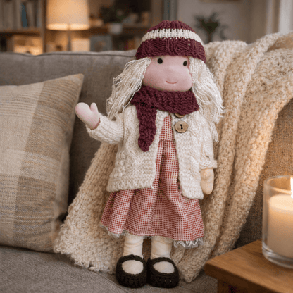 ELORA – Muñeca Waldorf Hecha a Mano de Algodón para Juego Creativo