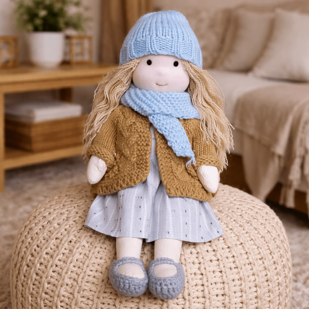 ELORA – Muñeca Waldorf Hecha a Mano de Algodón para Juego Creativo