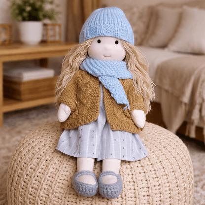 ELORA – Muñeca Waldorf Hecha a Mano de Algodón para Juego Creativo