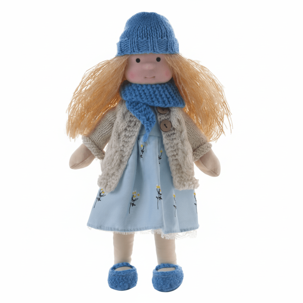 ELORA – Muñeca Waldorf Hecha a Mano de Algodón para Juego Creativo